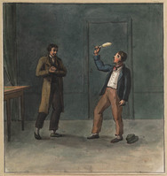 KT 2010 250
<br/>
Onderwijs aan Jr lid, in het bespelen van de Klapdarm
<br/>
<em>Michaëlis, Gerrit Jan (1775-1857)</em>